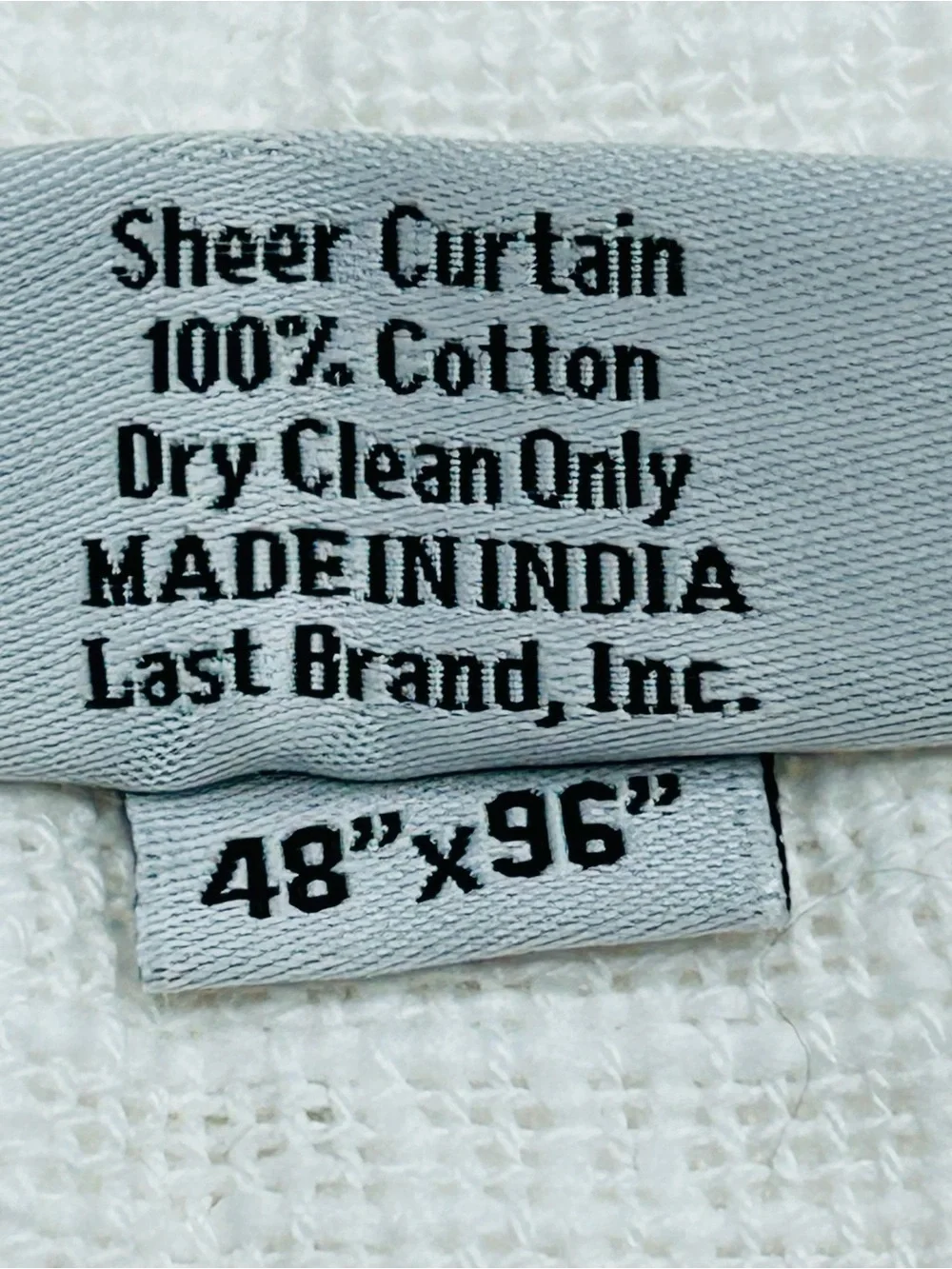 NWOT QUINCE Set Of 2 48x96 Cotton Sheer Curtains White 0521